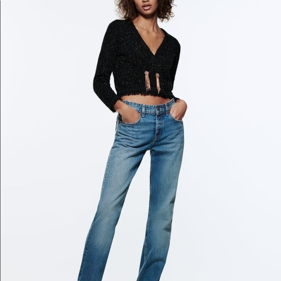 METALLIC THREAD SPARKLE KNIT CARDIGAN JACKET - Picture 9 of 12